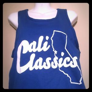 COPY - Brand new white on blue Cali Classics muscle tee